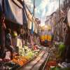 Maeklong Railway Market