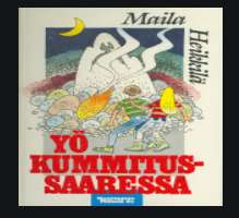 The author Maila Heikkilä has penned a book titled Yö kummitussaaressa ( The author Maila Heikkilä has penned a book titled Yö kummitussaaressa (