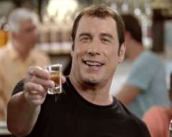 John Travolta consuming alcohol John Travolta consuming alcohol