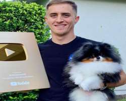 He has an adorable dog in his home who celebrated with him when his subscribers reached one million mark on YouTube He has an adorable dog in his home who celebrated with him when his subscribers reached one million mark on YouTube.