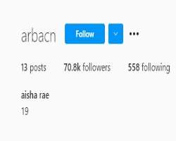 She is also popular on Instagram where he has more than 69,000 followers in his <b>arbacn</b> Instagram account. She shares her selfies, fashion, styl