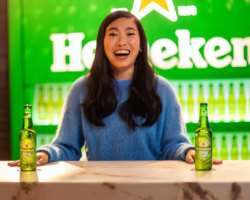 Awkwafina consuming alcohol