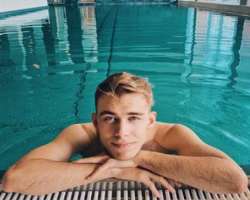 He is fond of swimming alongside making videos for his YouTube channel.