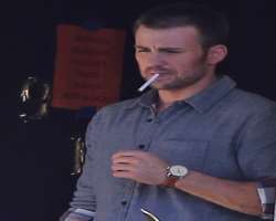 Chris Evans smoking