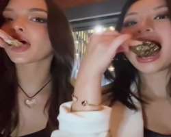 Christxiee eating non vegetarian food