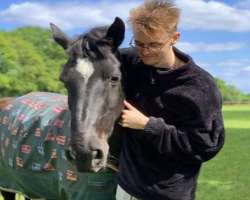He is an avid horse-lover He is an avid horse-lover.