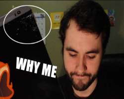 The star made a video about a crack in his phone The star made a video about a crack in his phone.