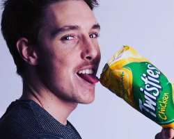 LazarBeam eating non vegetarian food