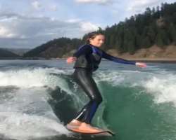 Hilinski also enjoys surfing in her free time.