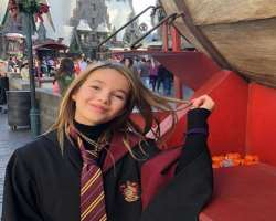 She visited the Wizarding World of Harry Potter in December of 2017.