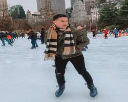 Brandon enjoys ice skating whenever he gets opportunity.