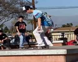 In addition to being a rapper, he is also an excellent skateboarder.