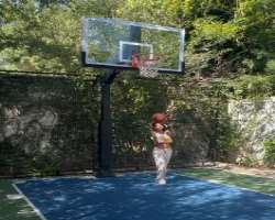 She loves to play basketball in her free time.