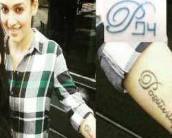 She inked a tattoo of initial 