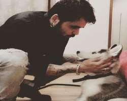 Ninja is an animal lover and loves to spend his Sundays with his pet dog (Gabru).