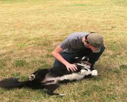 He is an animal lover and also spend his fourth of July with these furry babies.