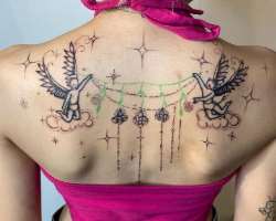 The star is a tattoo lover and has a big tattoo on her back.