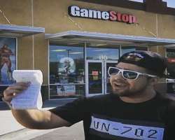 He receives a huge response on his GameStop visit videos.