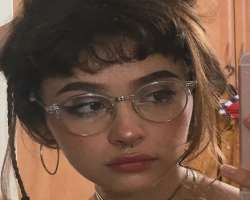 The star is seen with glasses in some of her posts.