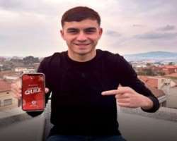 He promotes several things including the Santander Football Quiz app through different social media platforms.