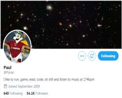 Aside from YouTube, he has accumulated more than 54,000 followers on his Twitter account Aside from YouTube, he has accumulated more than 54,000 followers on his Twitter account.