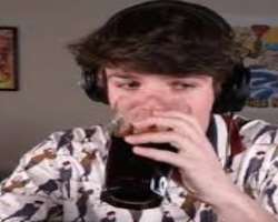 Skeppy consuming alcohol