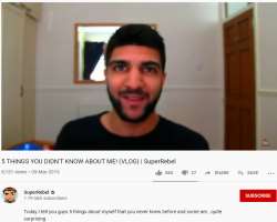 The owner of the channel uploaded a video portrayi The owner of the channel uploaded a video portraying him and shot a vlog on the topic '5 Things You didn't know about me' the video he disclosed that