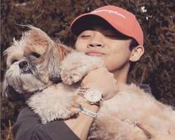 He is an animal lover and also has a cute dog in his family.