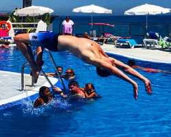 Not only he is an excellent gamer but is also a superb swimmer and can also ride water board.