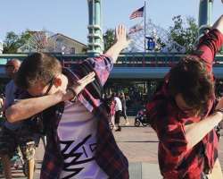 He visited Disneyland in April of 2016 He visited Disneyland in April of 2016.