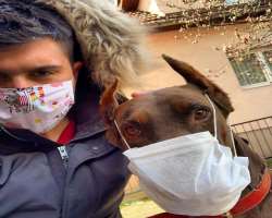The star loves to spend time with his dog and staying at home.