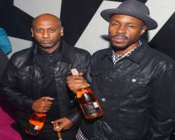 Wood Harris consuming alcohol