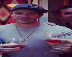 Kevin Alejandro consuming alcohol